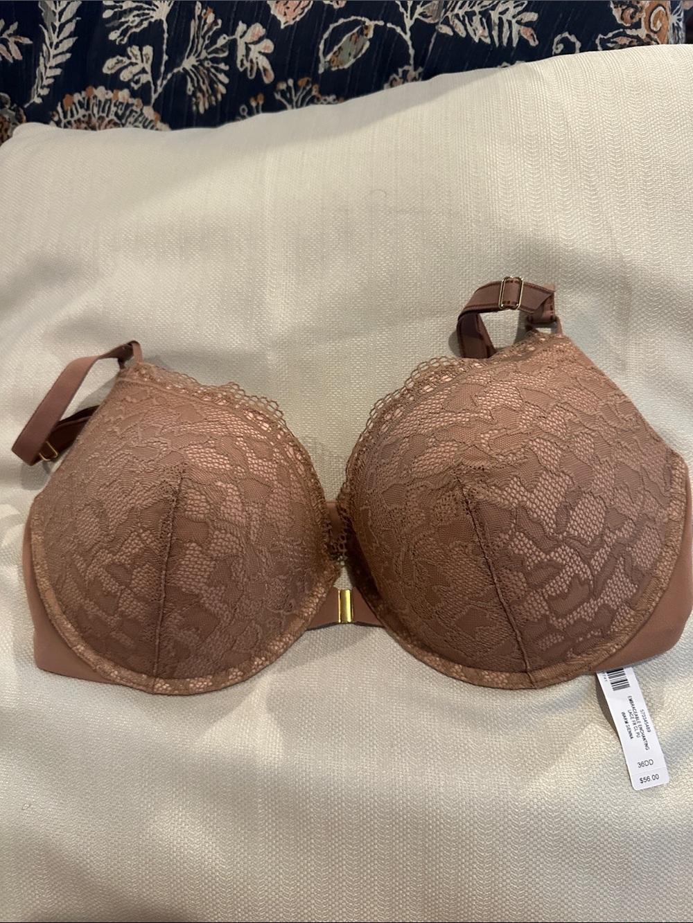 Soma Embraceable enchanting front close 36DD NWT in warm sienna